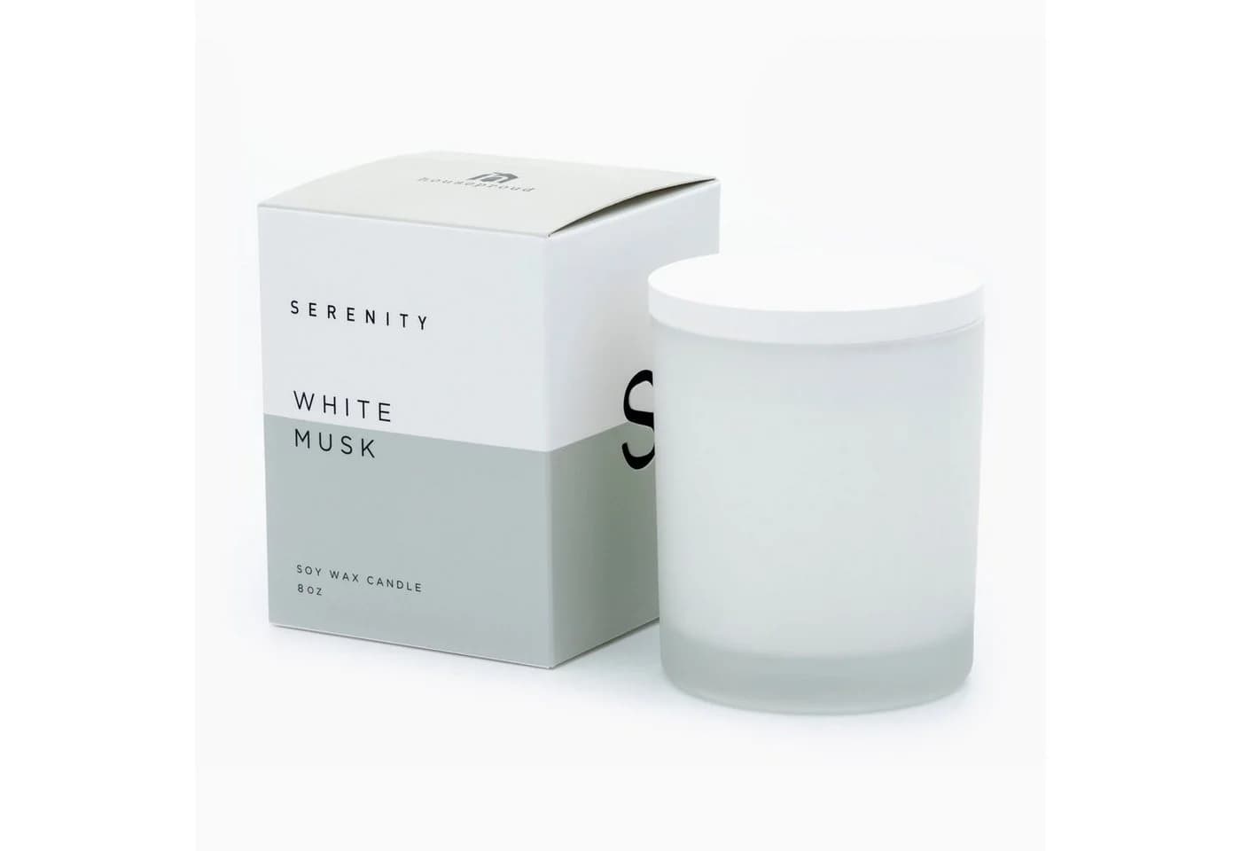 houseproud Duftkerze Serenity Weiß/Grau Glas Keramik