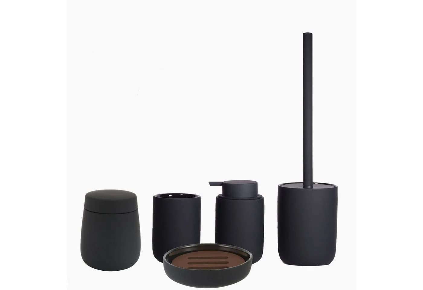 houseproud Badaccessoire-Set Ceramic Silk Badset Schwarz - Bild 2