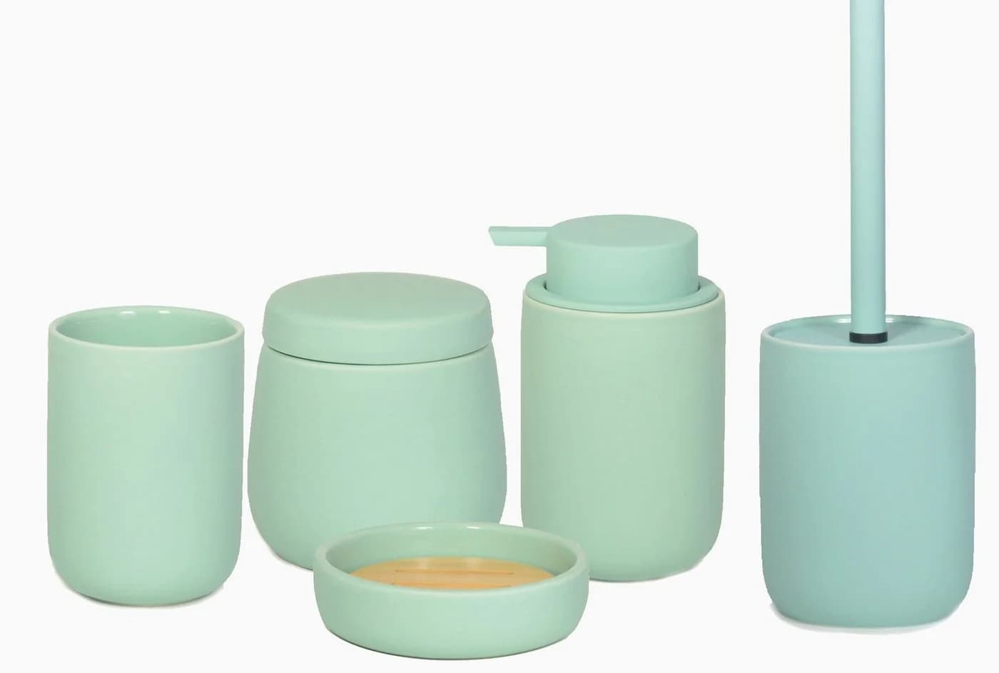 houseproud Badaccessoire-Set Ceramic Silk Badset Türkis Keramik - Bild 2