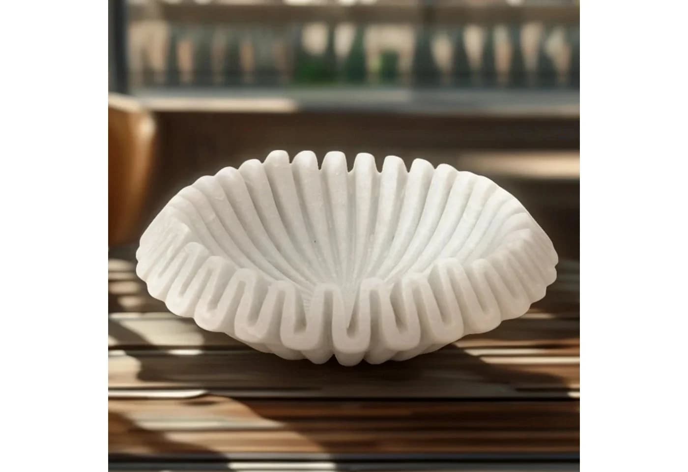 Houseproud Dekoschale Serene Marmor Muschelform