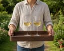 houseproud Tablett Safe aus Akazienholz mit Griff Bild 3