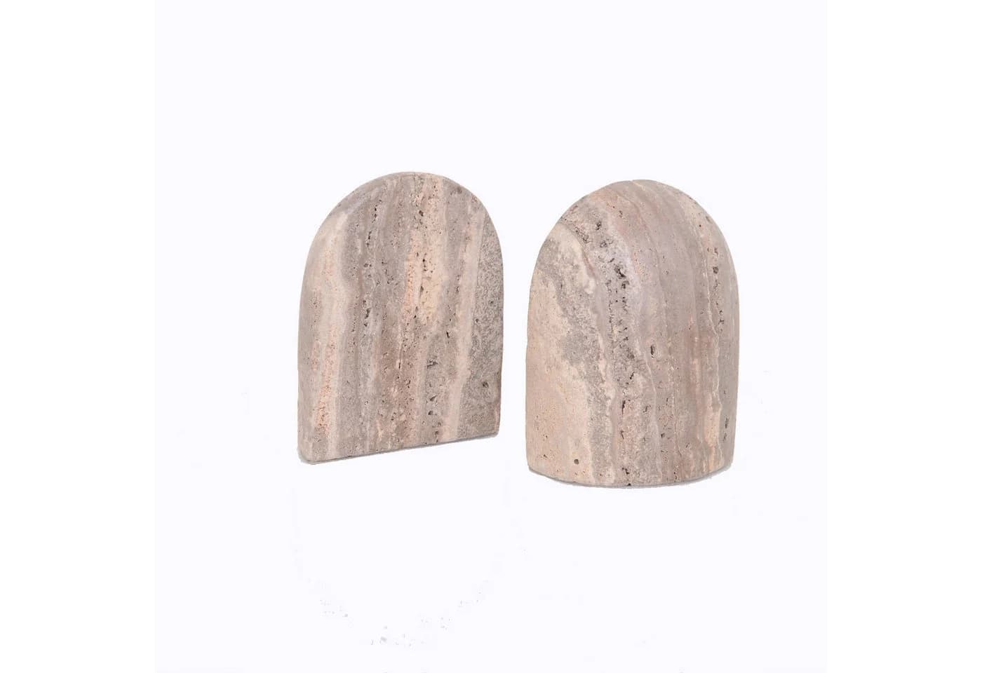 houseproud Buchstütze Travis Bookend Beige Travertin-Marmor