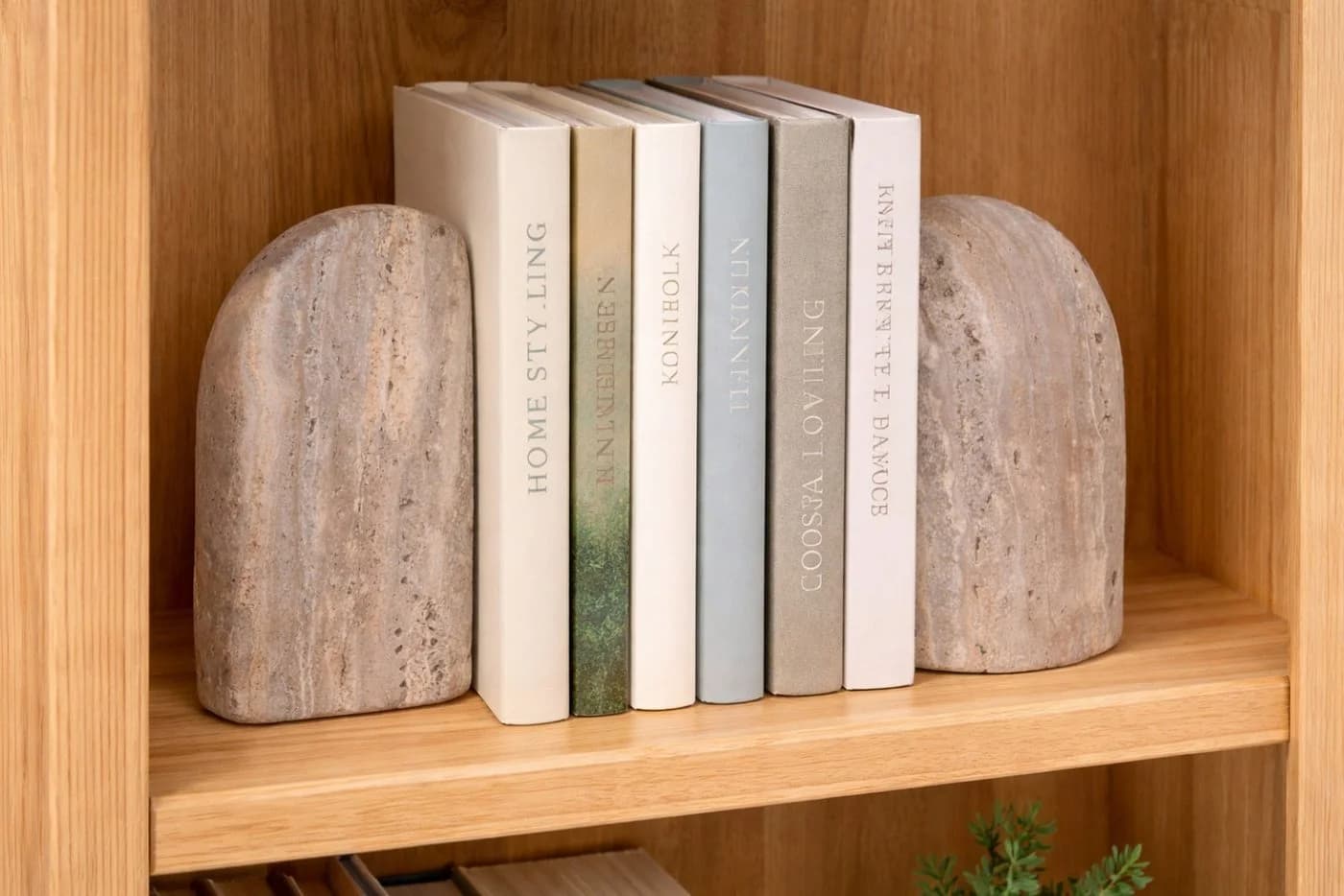 houseproud Buchstütze Travis Bookend Beige Travertin-Marmor - Bild 3
