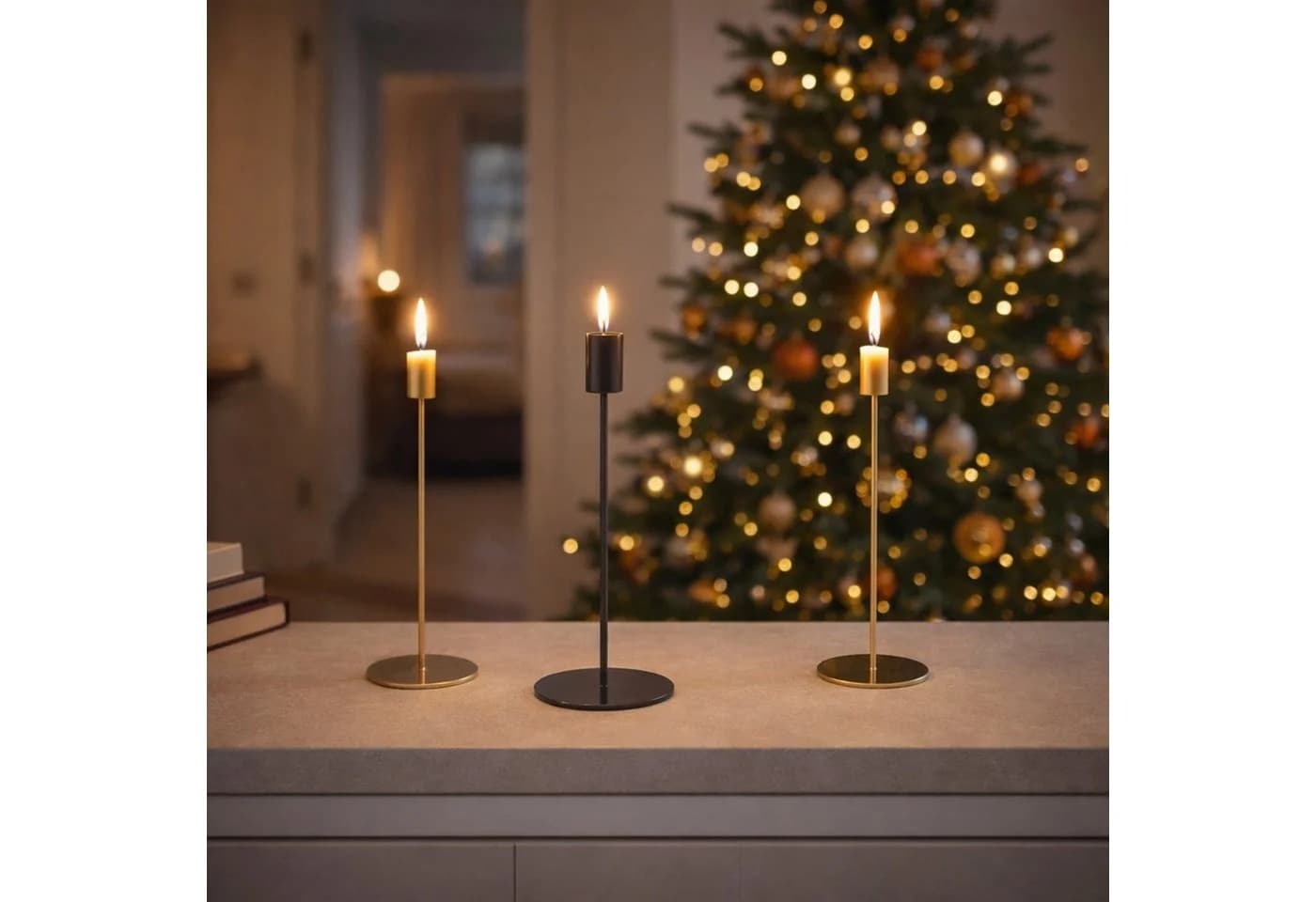 houseproud Kerzenhalter Spark Dark Finish Edelstahl