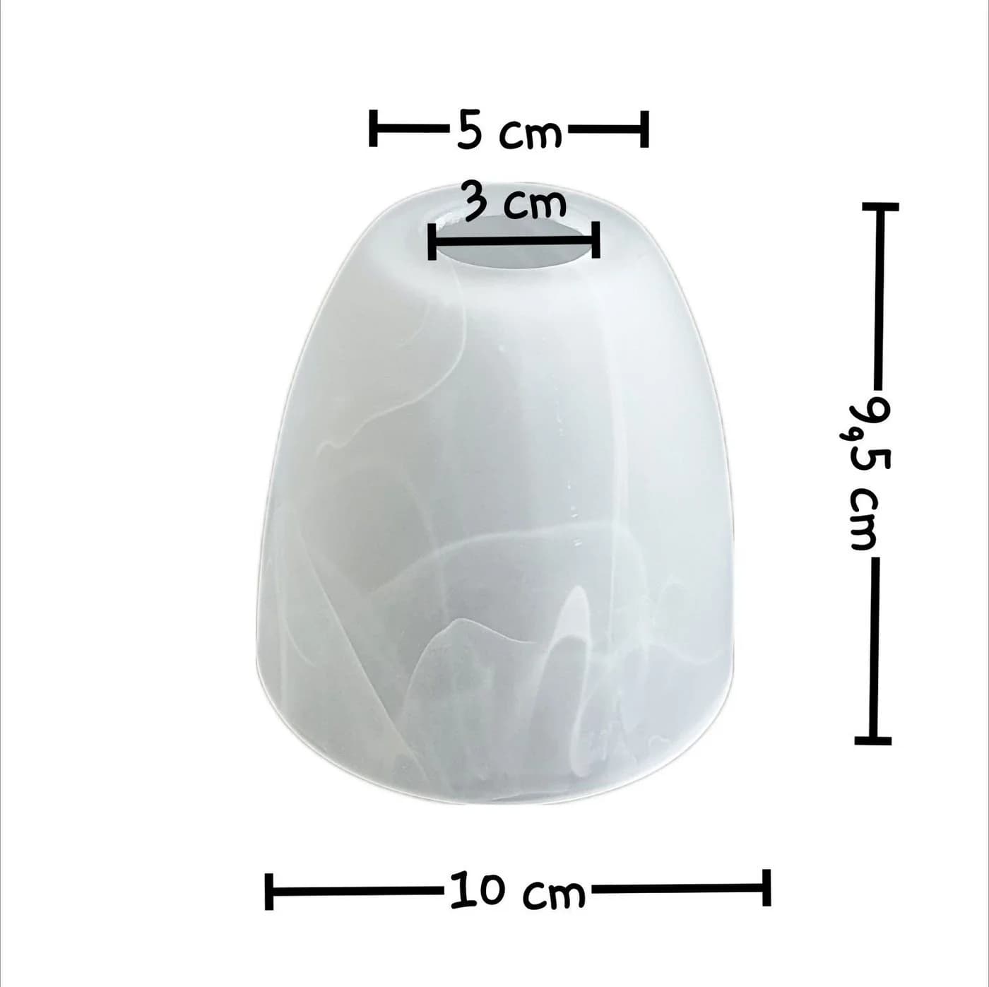 Lichthandel Hoch Lampenschirm E14 Ersatzglas Weiß - Bild 2