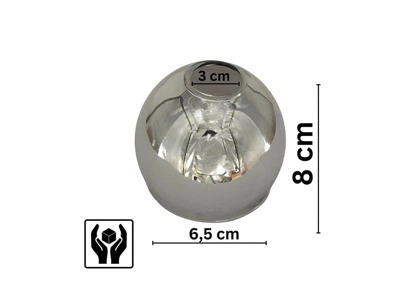 Lichthandel Hoch Lampenschirm E14 Rauchglas Ersatzschirm