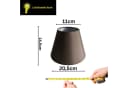 Lichthandel Hoch Lampenschirm E14 Tischlampe Braun Konisch Leuchtenschirm Ersatzschirm Bild 1