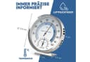 MAVORI Analoges Hygrometer & Thermometer Edelstahl Ø 12,5cm Batteriefrei Bild 1