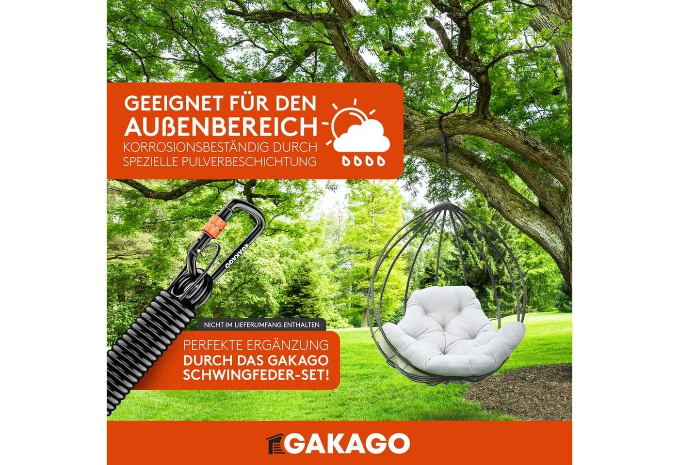 Gakago Deckenhaken Verlängerungskette Schwarz Stahl mit S-Haken - Bild 5