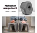 stuul® Toilettenhocker Grau EPP Ergonomisch Design Bild 1