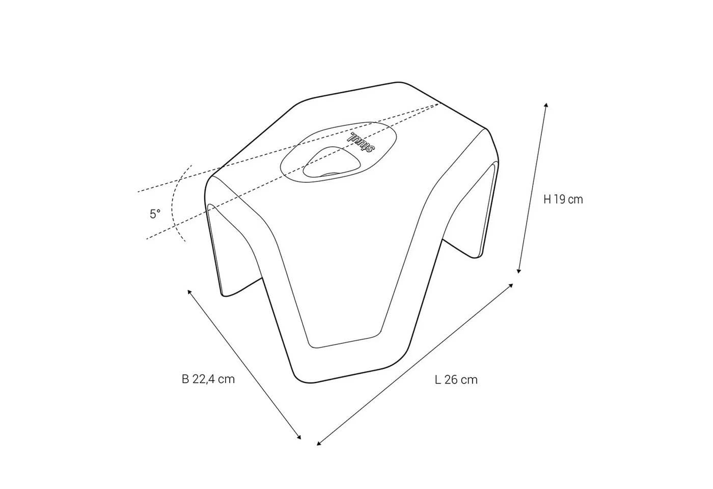 stuul® Toilettenhocker Grau EPP Ergonomisch Design - Bild 3