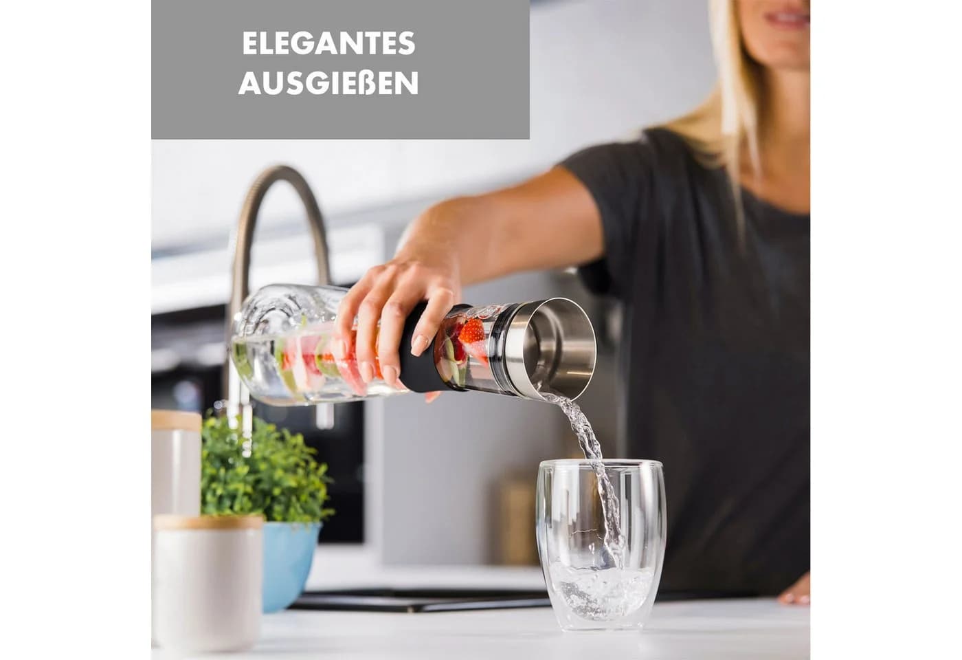 Klarstein Glaswerk Sile Teekanne Glas Edelstahl - Bild 5