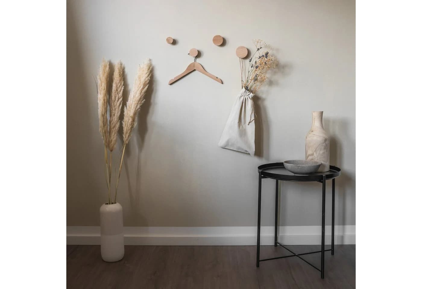ScandiHooks Wandhaken 4-tlg. Unbehandeltes Eichen-Massivholz Skandinavisch - Bild 4