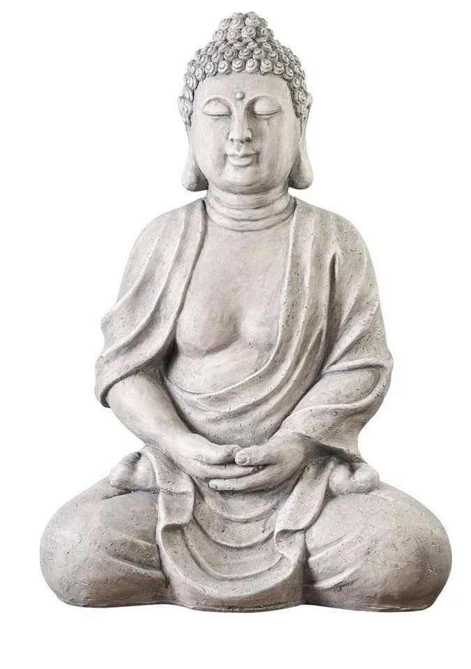 NEUSTEIN Buddha Figur 2026 - 67cm Polyresin Steinoptik
