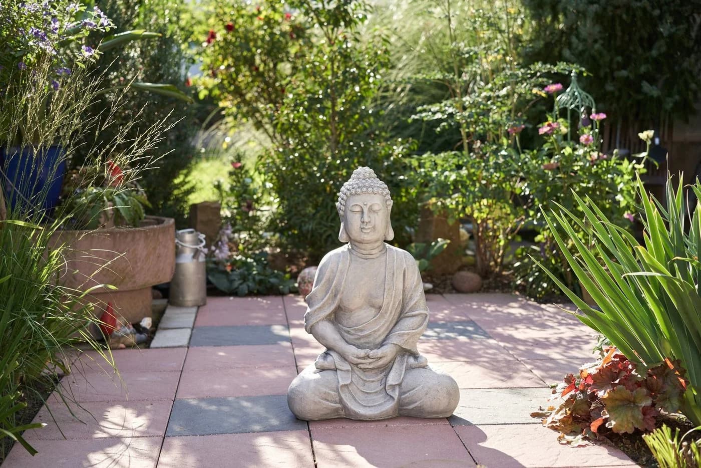 NEUSTEIN Buddha Figur 2026 - 67cm Polyresin Steinoptik - Bild 3