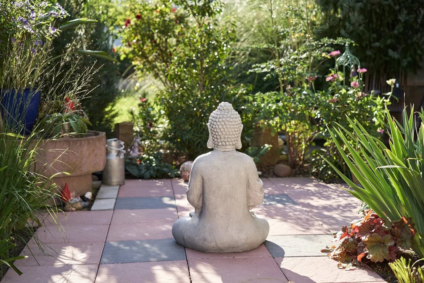 NEUSTEIN Buddha Figur 2026 - 67cm Polyresin Steinoptik - Bild 5