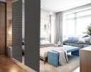 YourCasa Paravent Raumteiler hängend Anthrazit Lichtdurchlässig Bild 2