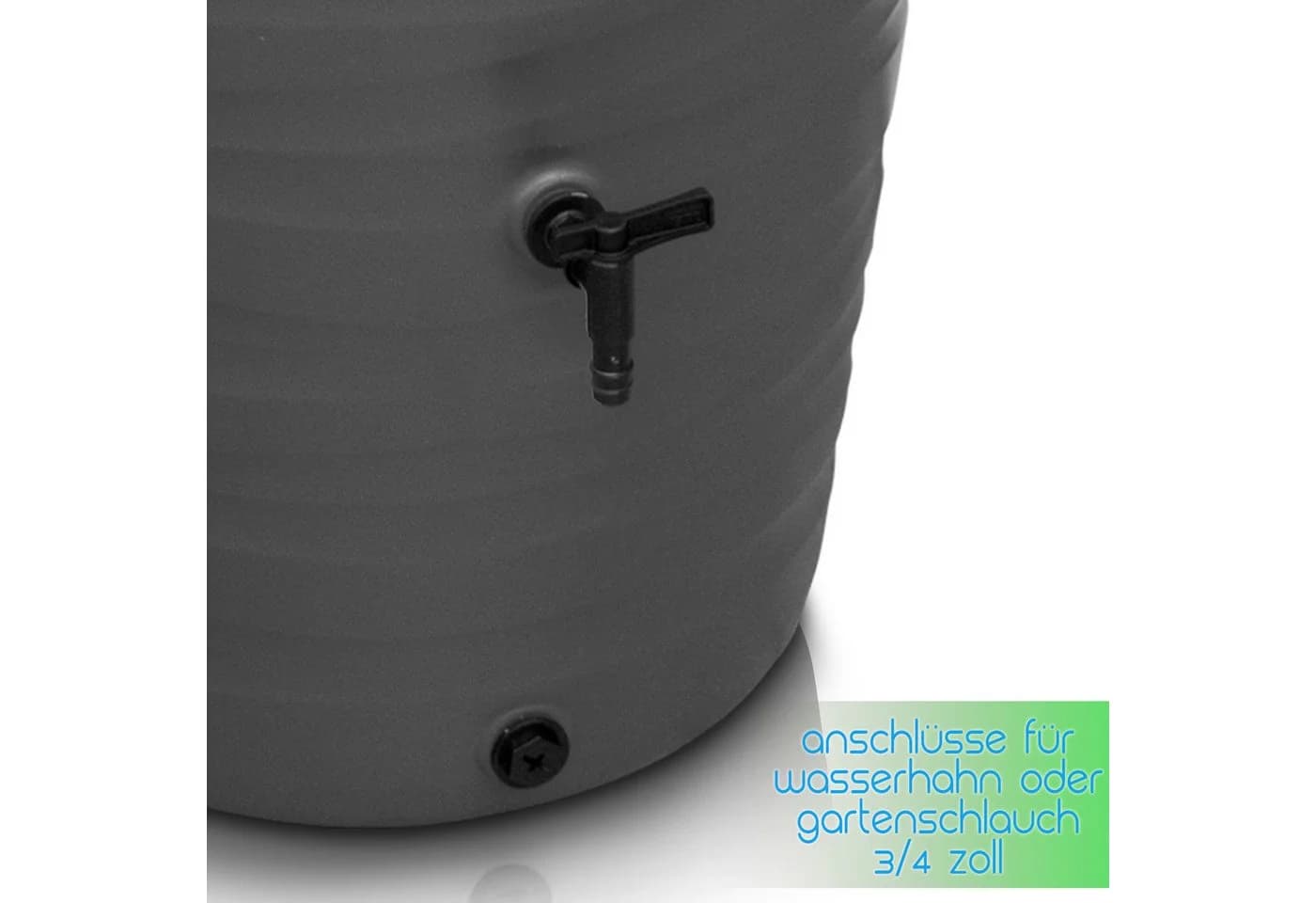 YourCasa Regentonne 240L Grau Wave Design Bepflanzbar - Bild 4