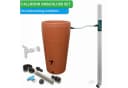 YourCasa Regentonne 230 Liter Decore Braun Kunststoff mit Wasserhahn Bild 3