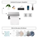 Dolvhin Toilettenpapierhalter Edelstahl ohne Bohren mit Ablage & 2 Haken Bild 1
