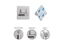 Dolvhin Toilettenpapierhalter Edelstahl ohne Bohren mit Ablage & 2 Haken Bild 4