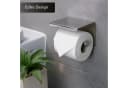 Dolvhin Toilettenpapierhalter Edelstahl mit Ablage ohne Bohren Bild 1