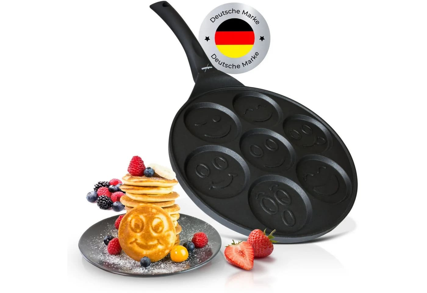 endusor Crêpepfanne 26cm mit Smiley-Motiven für Kinder - Bild 2