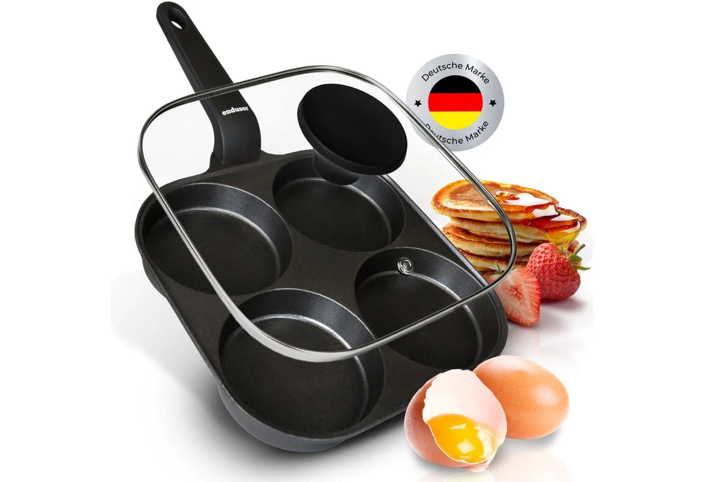 endusor Spiegeleipfanne 21 cm Quadratisch Antihaft Induktion - Bild 2