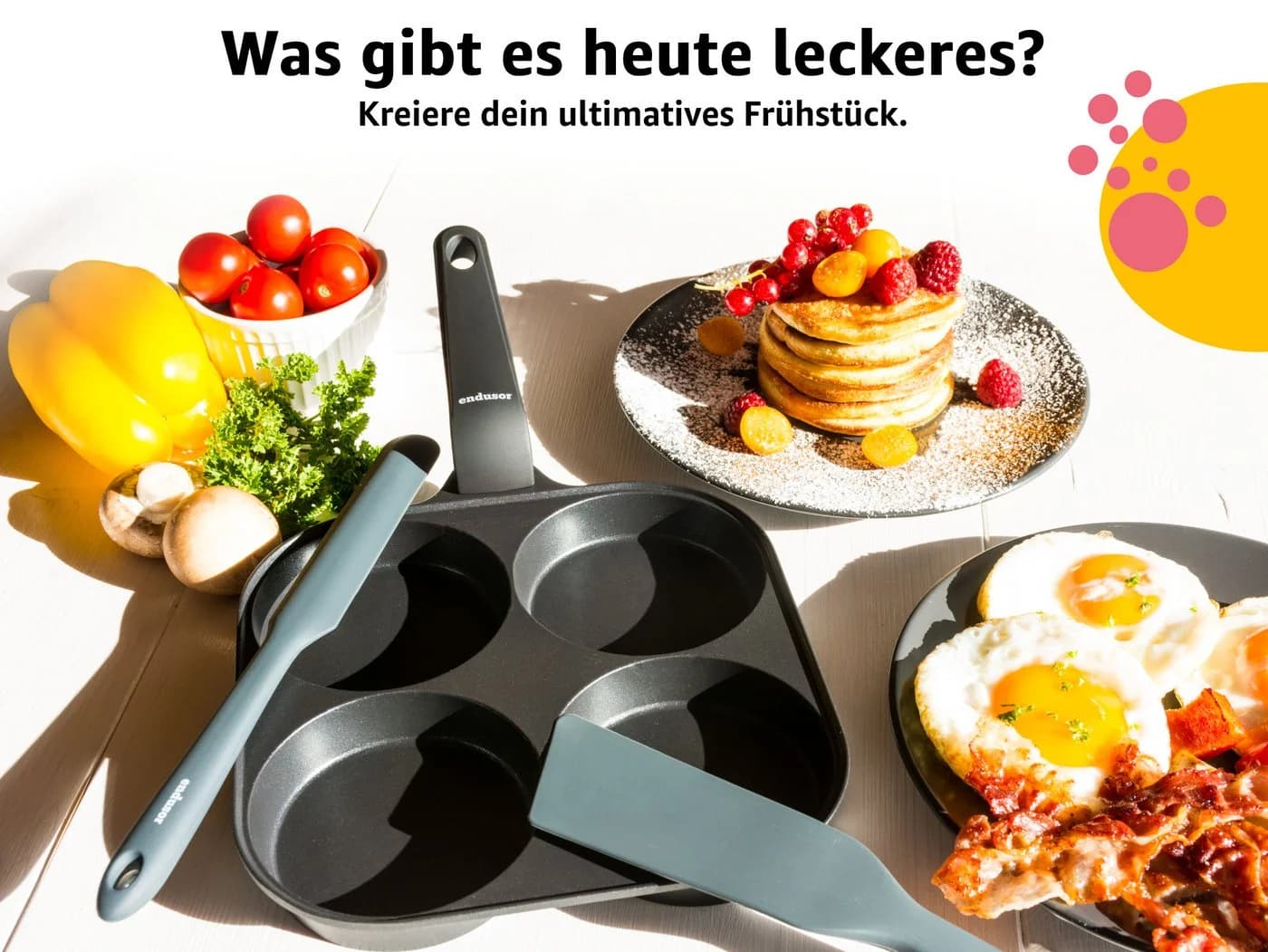 endusor Spiegeleipfanne 21 cm Quadratisch Antihaft Induktion - Bild 5