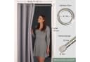 tinycurtains Türvorhang mit Stange silber 70-120 cm Thermo Vorhang Bild 1