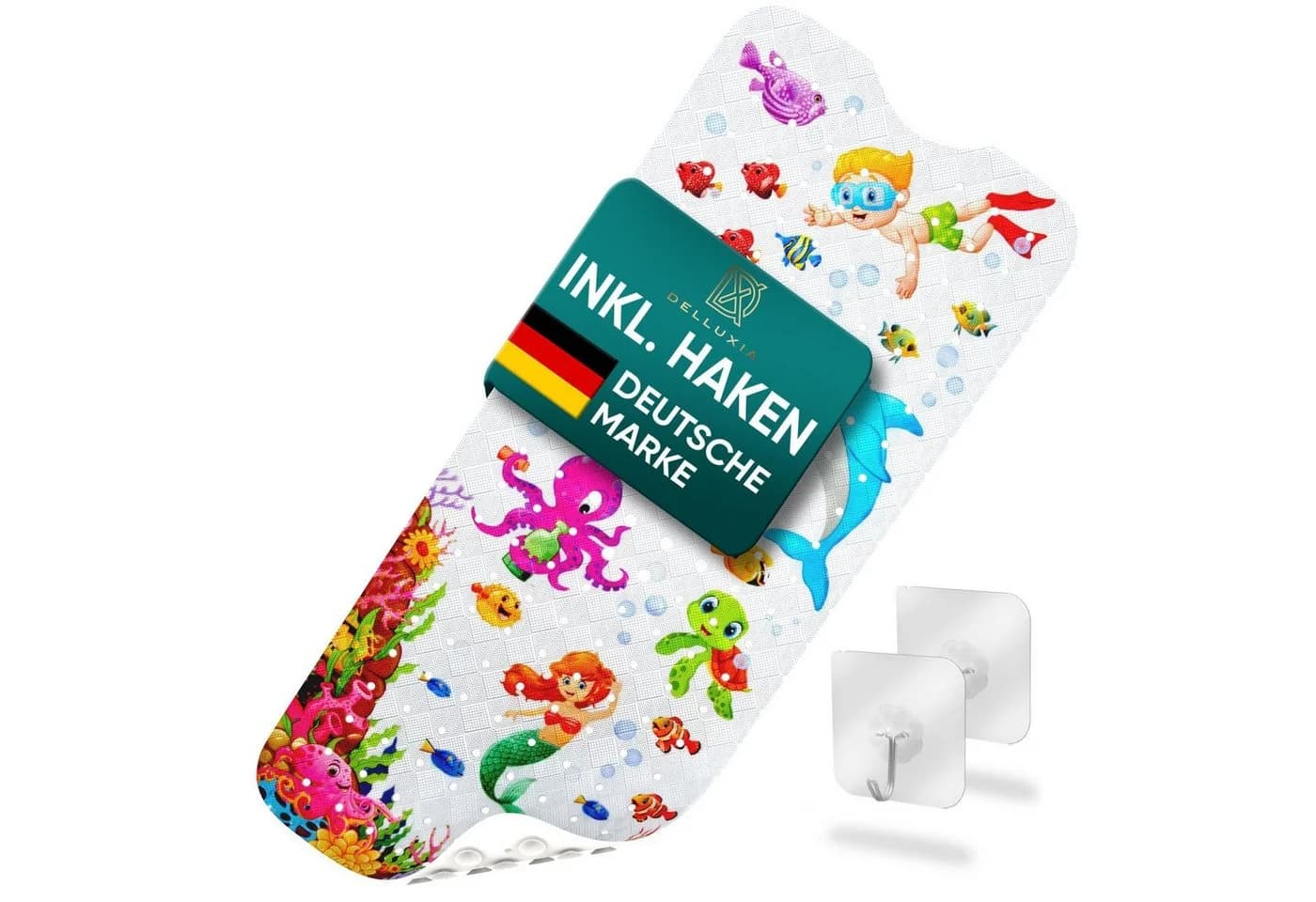 Delluxia Badewannenmatte Kinder rutschfest XL Bunt - Bild 2