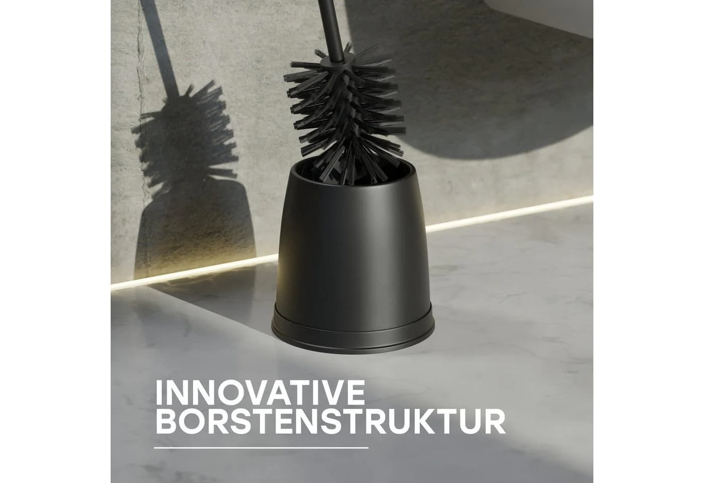 SAVEGA WC-Reinigungsbürste mit Halter Schwarz matt - Bild 4