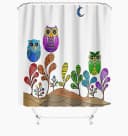 M&W DAS DESIGN Duschvorhang 180x200 Bunt Eule Polyester Bild 2
