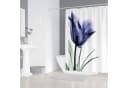 M&W DAS DESIGN Duschvorhang 180x200 Lila Tulpen Bild 1