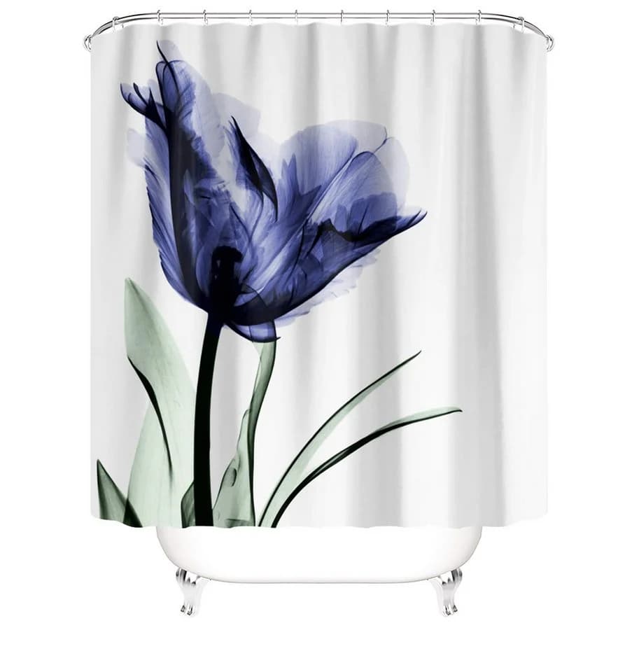 M&W DAS DESIGN Duschvorhang 180x200 Lila Tulpen - Bild 3