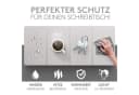 HAMZAM Schreibtischunterlage Grau PU Leder mit Mauspad Funktion Bild 1