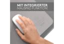 HAMZAM Schreibtischunterlage Grau PU Leder mit Mauspad Funktion Bild 3