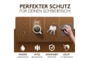 HAMZAM Schreibtischunterlage Braun PU Leder Mauspad Funktion Bild 1