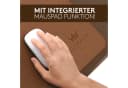 HAMZAM Schreibtischunterlage Braun PU Leder Mauspad Funktion Bild 3