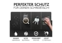 HAMZAM Schreibtischunterlage PU Leder Schwarz 90x40cm mit Mauspad Funktion Bild 1