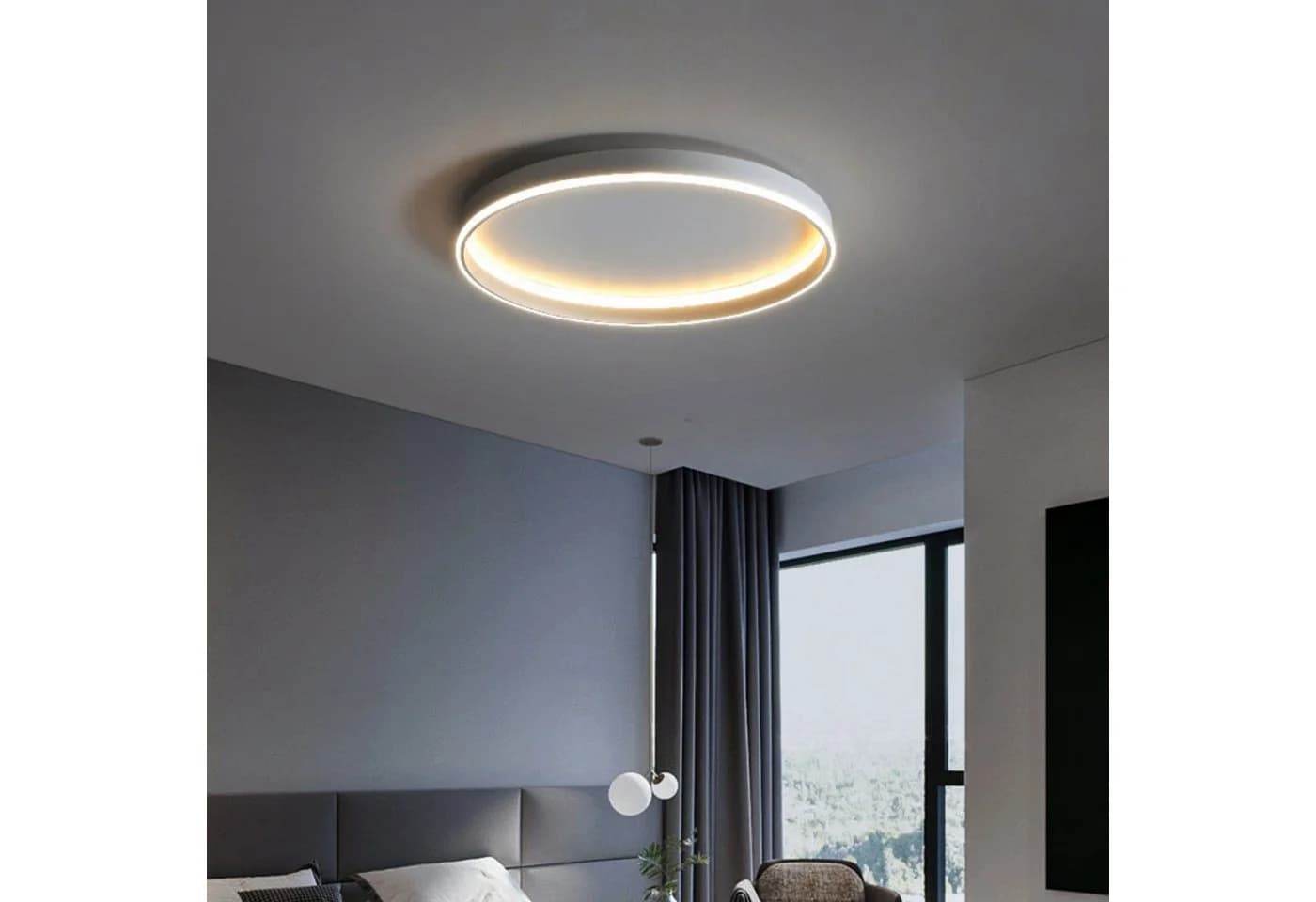Ailiebe Design LED Deckenleuchte 40cm, 3800lm, dimmbar, mit Fernbedienung, LED fest integriert, modernes Design, Memory Funktion, CRI>80 - Bild 3