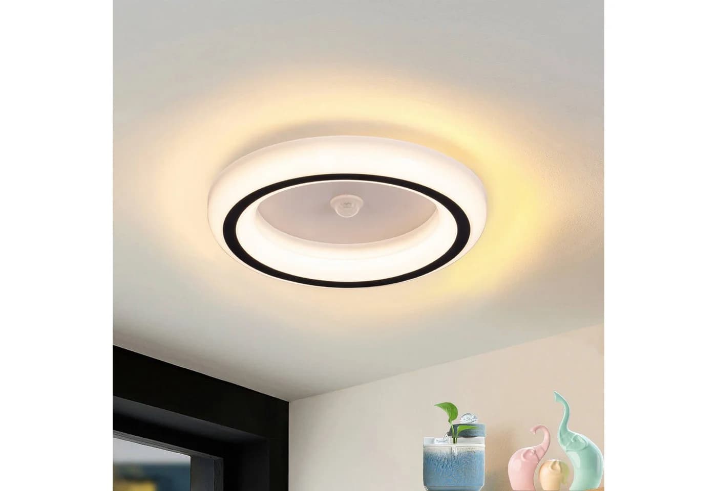 Ailiebe Design LED Deckenleuchte mit Bewegungsmelder Warmweiß 24 cm - Bild 2