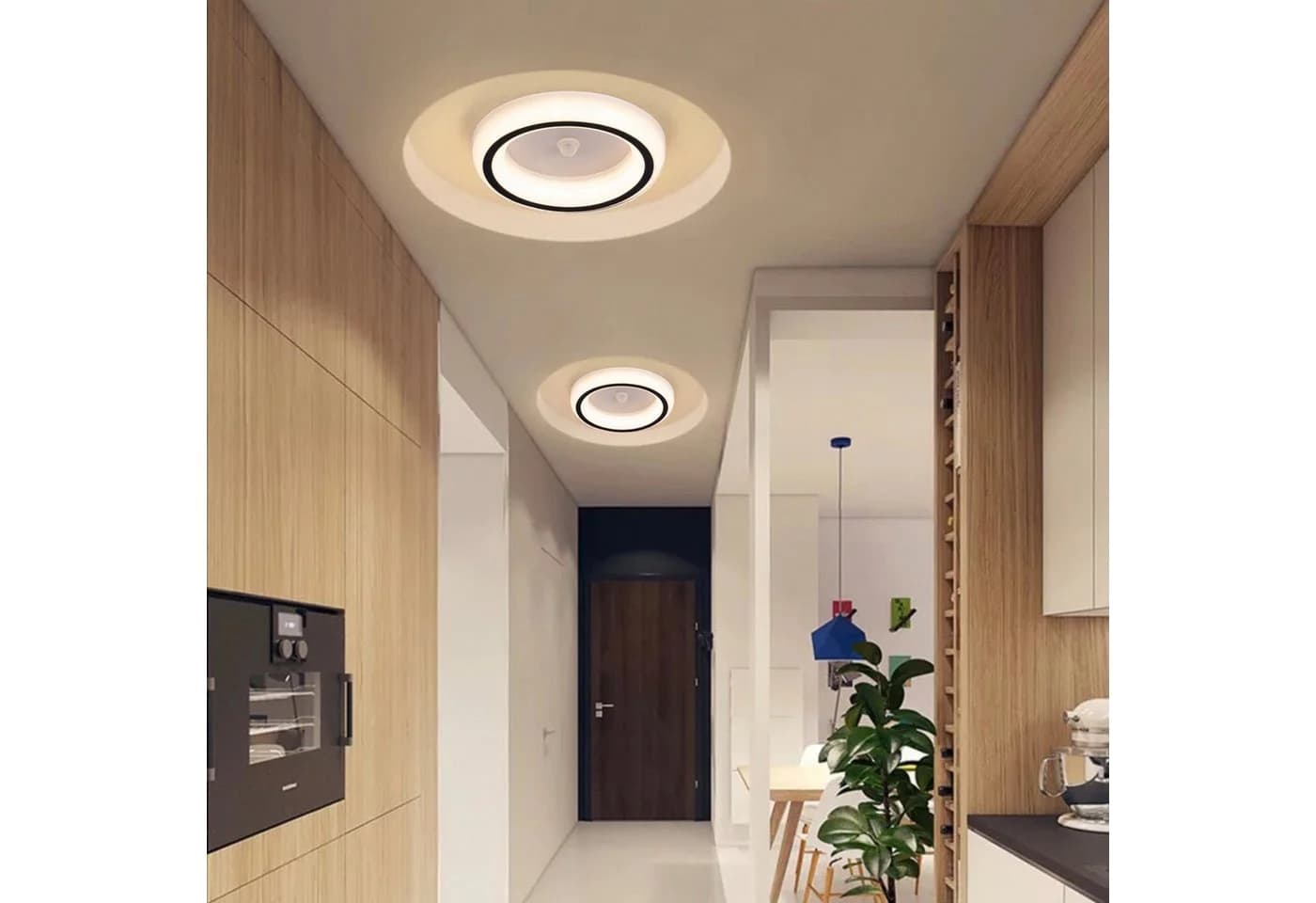 Ailiebe Design LED Deckenleuchte mit Bewegungsmelder Warmweiß 24 cm - Bild 4