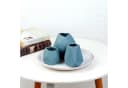 Flanacom Deko-Vase 3-tlg. Keramik Puristisch Matt-Blau Bild 1