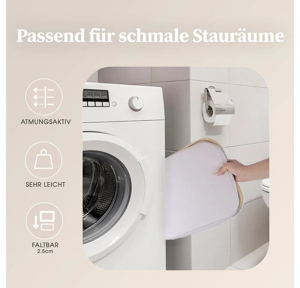 HENNEZ Aufbewahrungskorb 40l Beige Weiß Bambus für IKEA Kallax