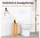 HENNEZ Toilettenpapierhalter ohne Bohren - Naturjute-Seil - Mattschwarz Bild 5