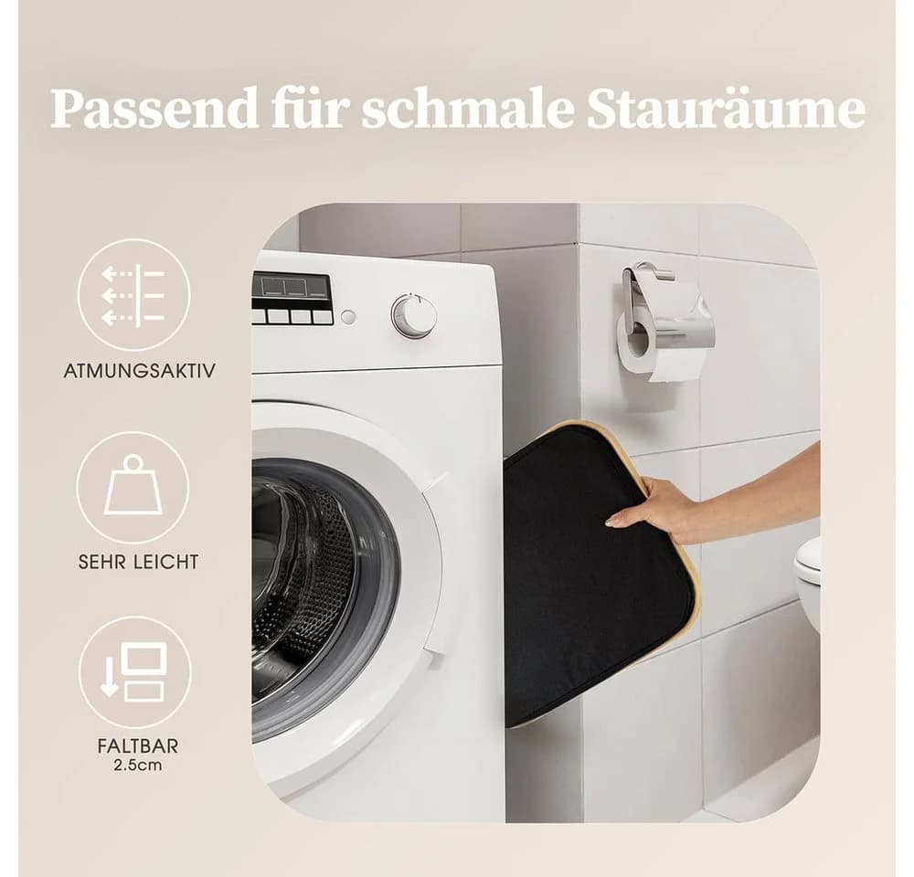 HENNEZ Aufbewahrungskorb 40L Faltbar Schwarz Bambus