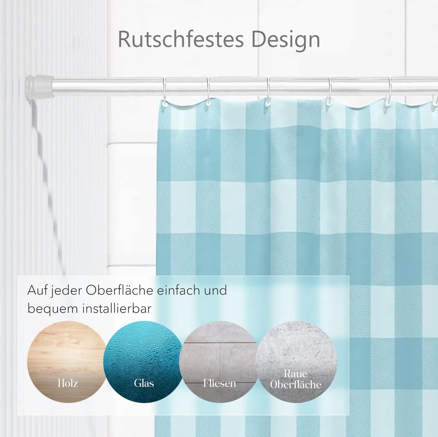 tinycurtains Klemmstange Teleskopstange 55-90 cm Weiß - Bild 4