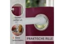 tinycurtains Türvorhang mit Stange weiß 70-120 cm Thermo Vorhang ohne Bohren, blickdicht, Polyester, bordeaux rot Berry Bild 5