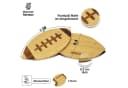 40YARDS Getränkeuntersetzer American Football Bambus Set 4-tlg. Bild 3